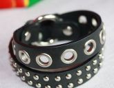 Pulseira Punk couro de alta qualidade rebites